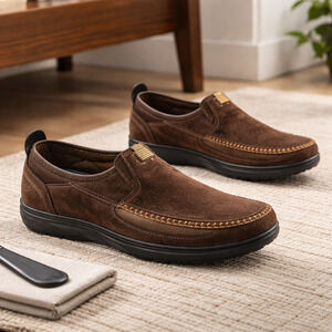 Fashion Men's Soft Leather Casual Loafers Size 265 EU43 US 10